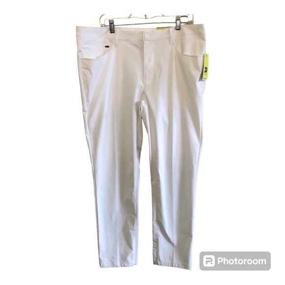 All in Motion Men's White Golf Slim Pants UPF 50 Size 38x30 - Picture 1 of 16